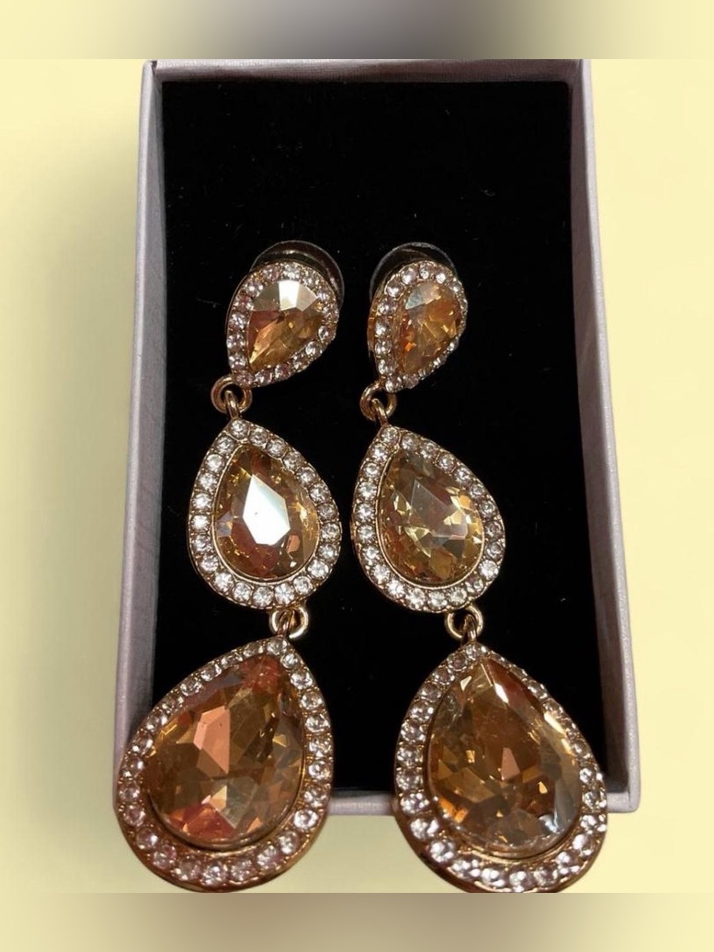 Rhinestone Teardrop earrings